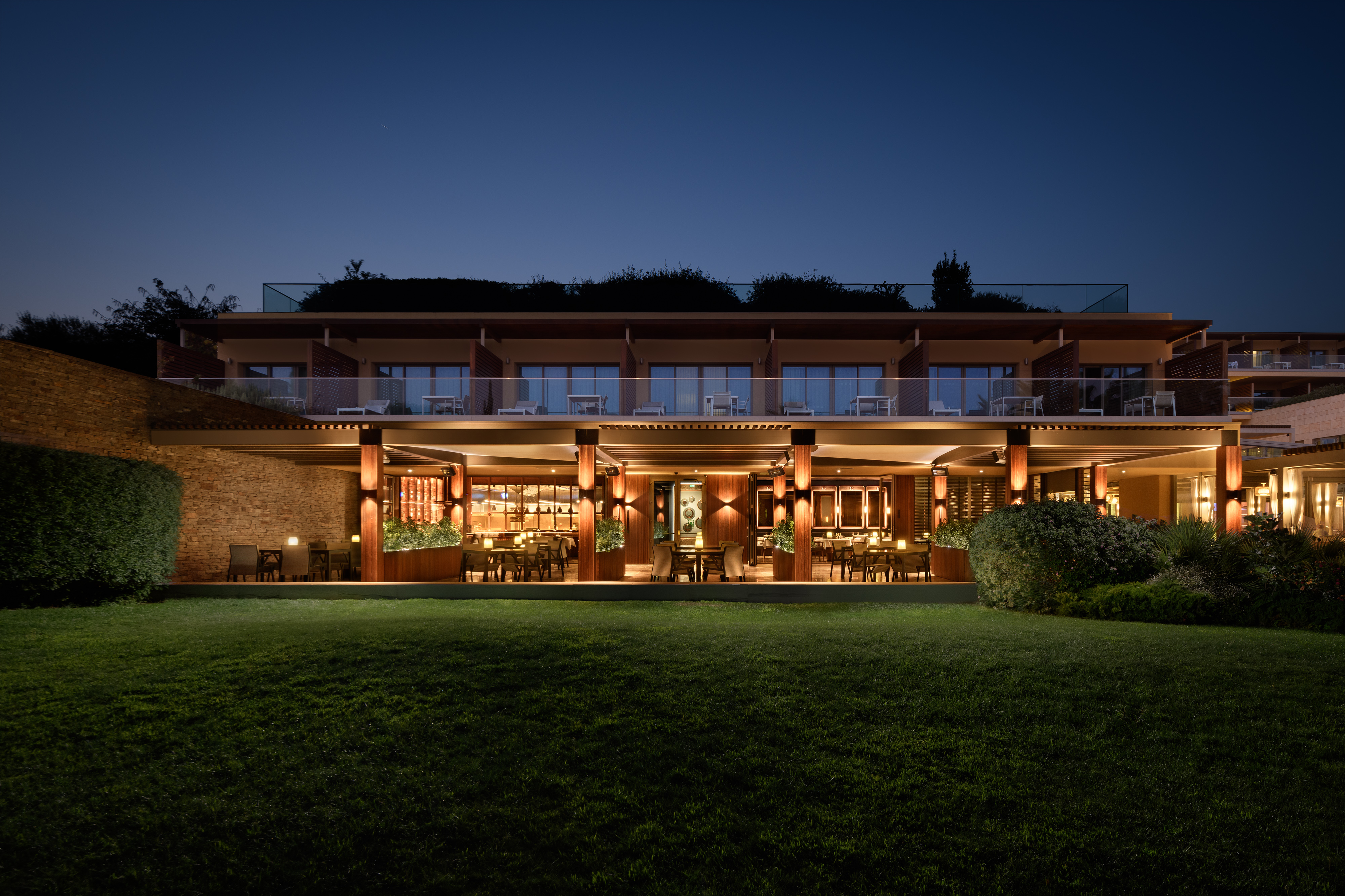 al quimia fine dining restaurant  night view