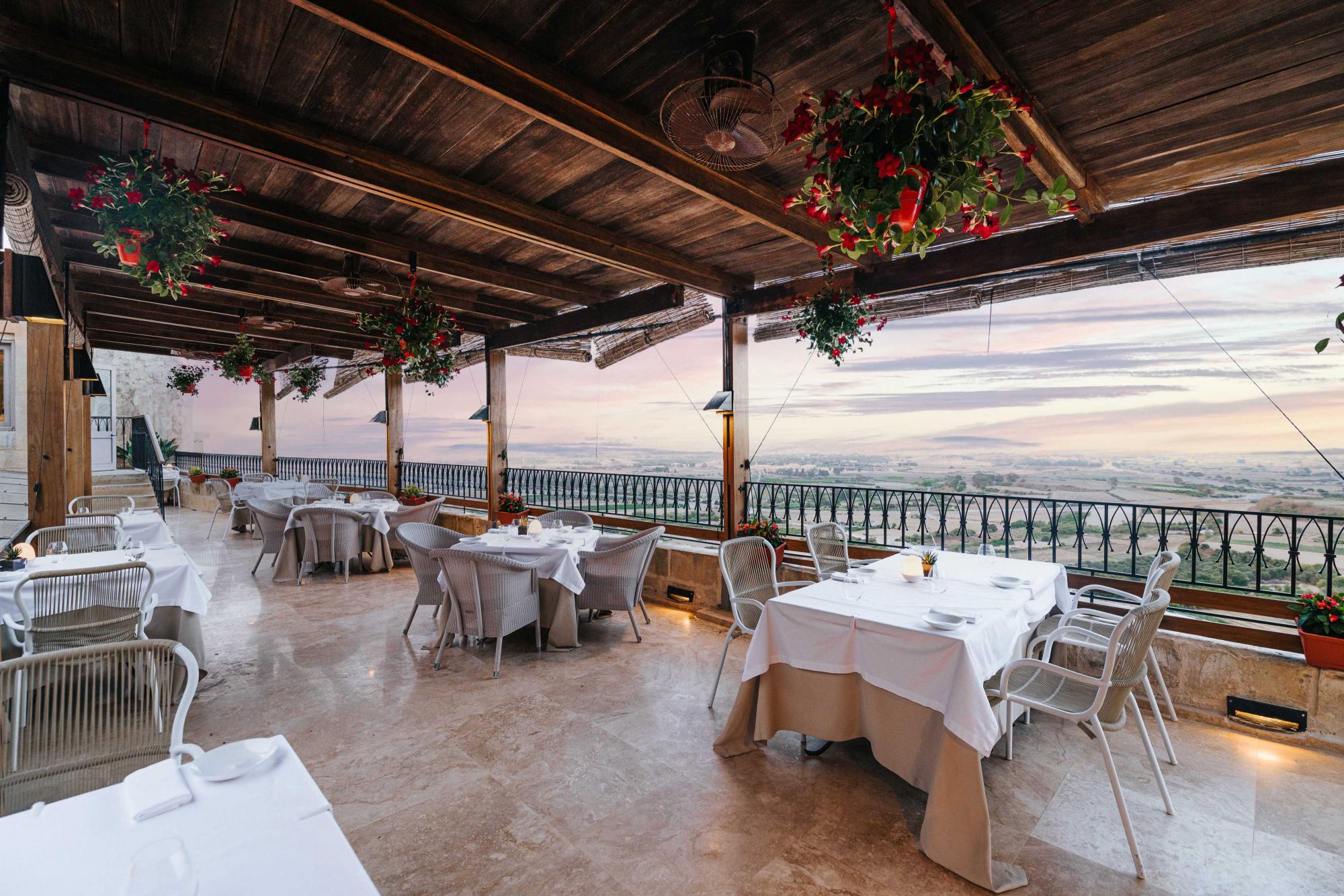 the xara palace malta restaurant view