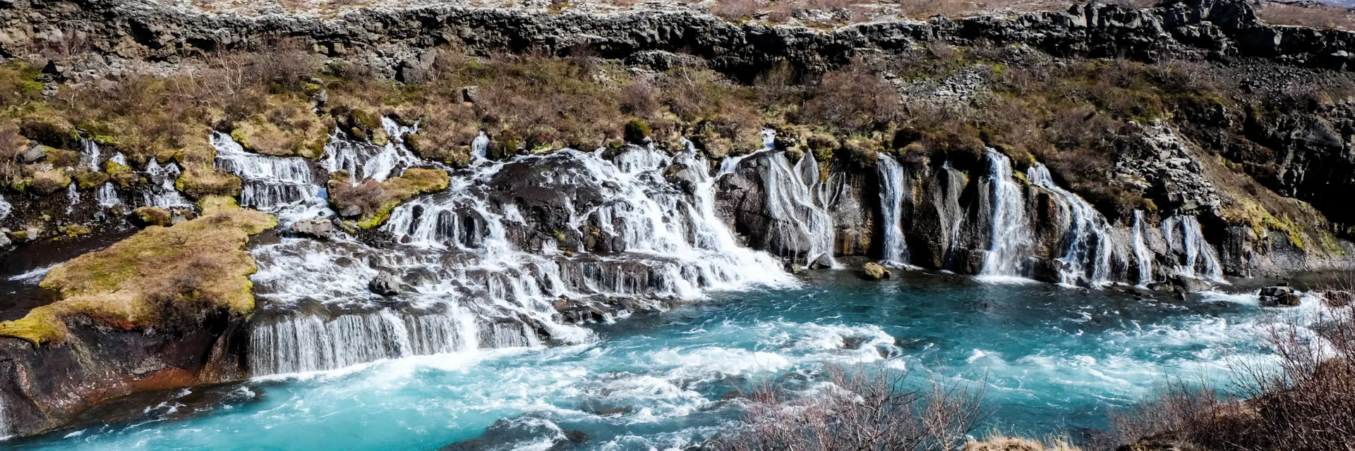 hraunfossar waterfall 1