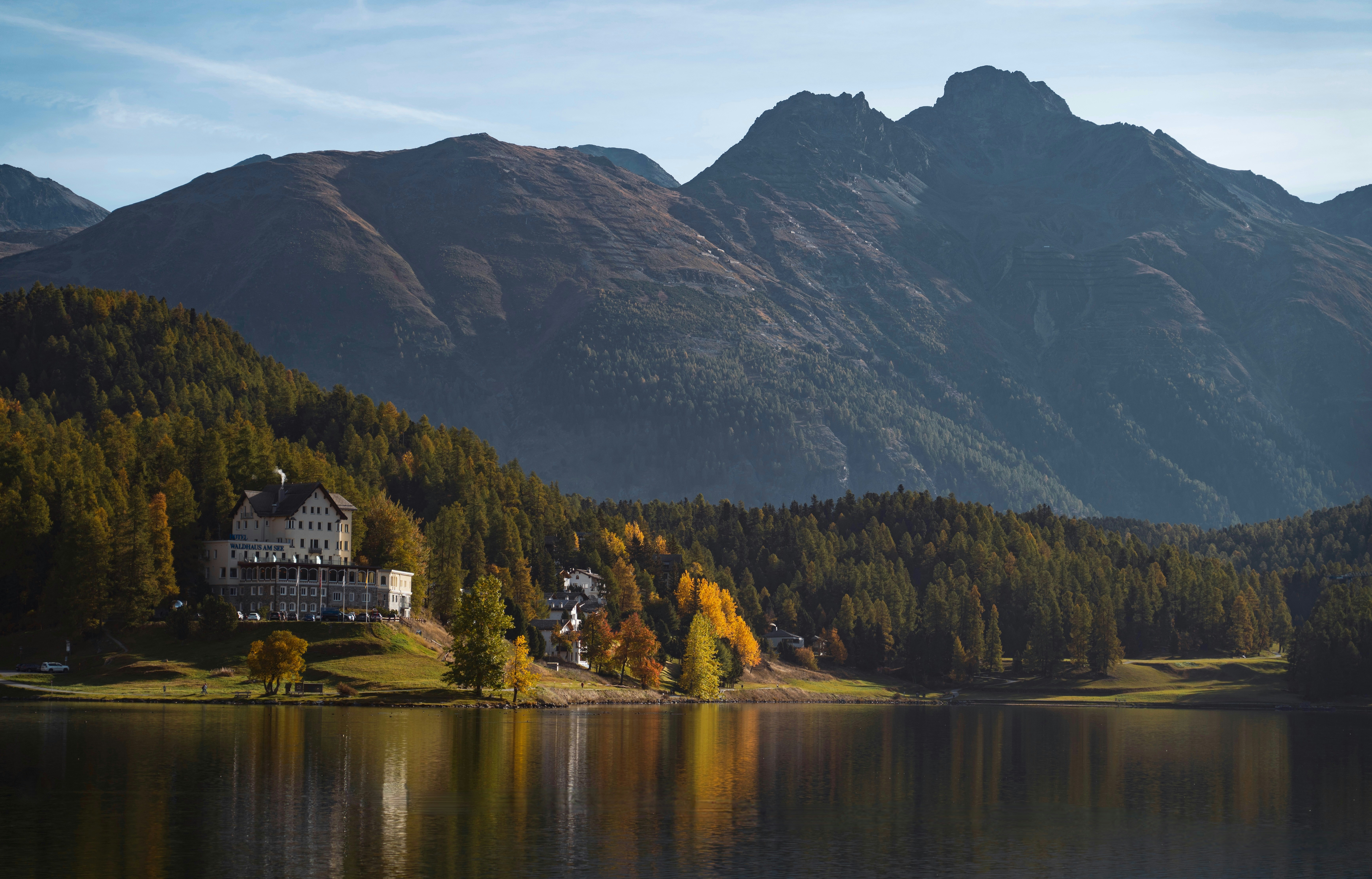 st moritz switzerland in autumn
