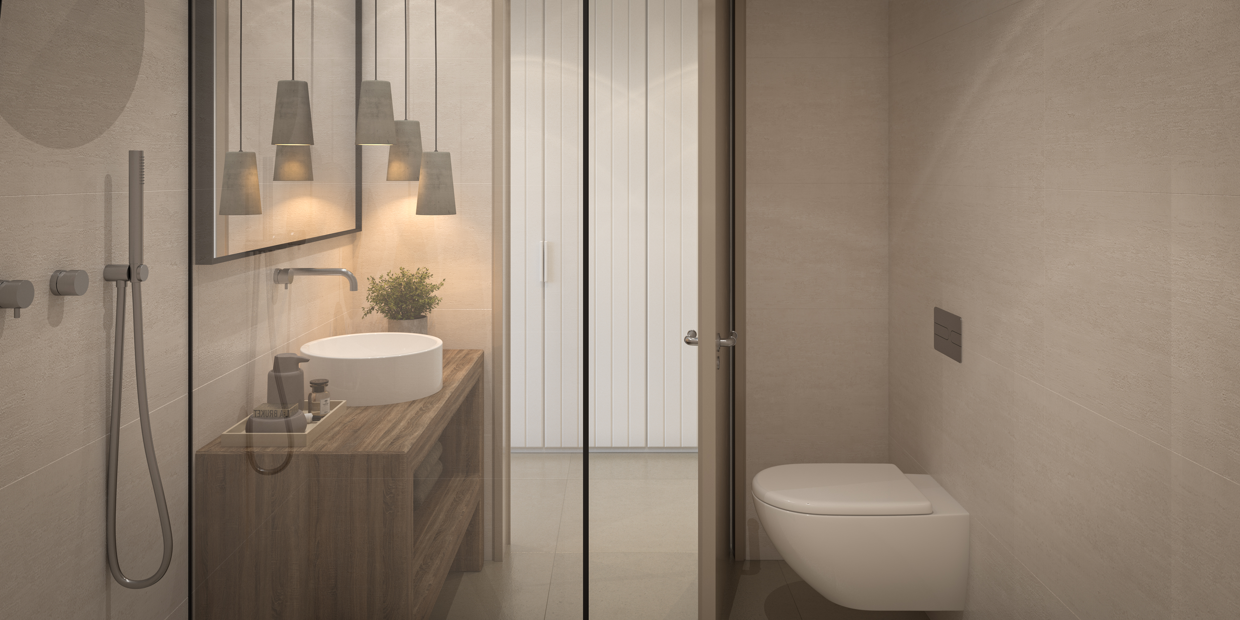 35 badkamer in tweepersoonskamer
