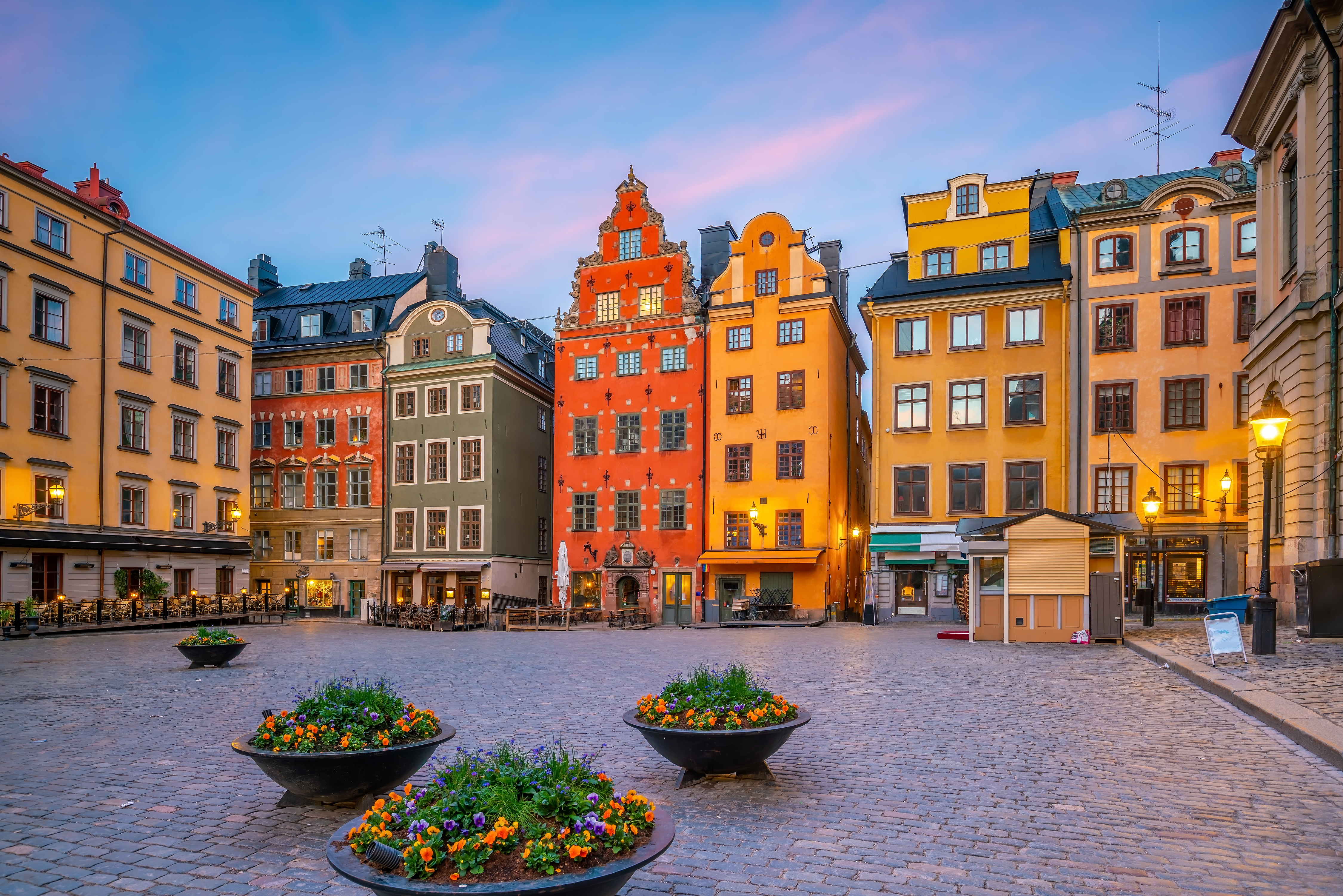 2 stockholm old town city skyline cityscape of sweden at sunset