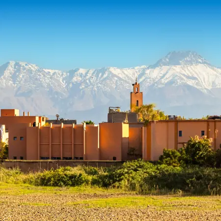 morocco marrakesh a neighborhood at the city of marrakesh in morocco