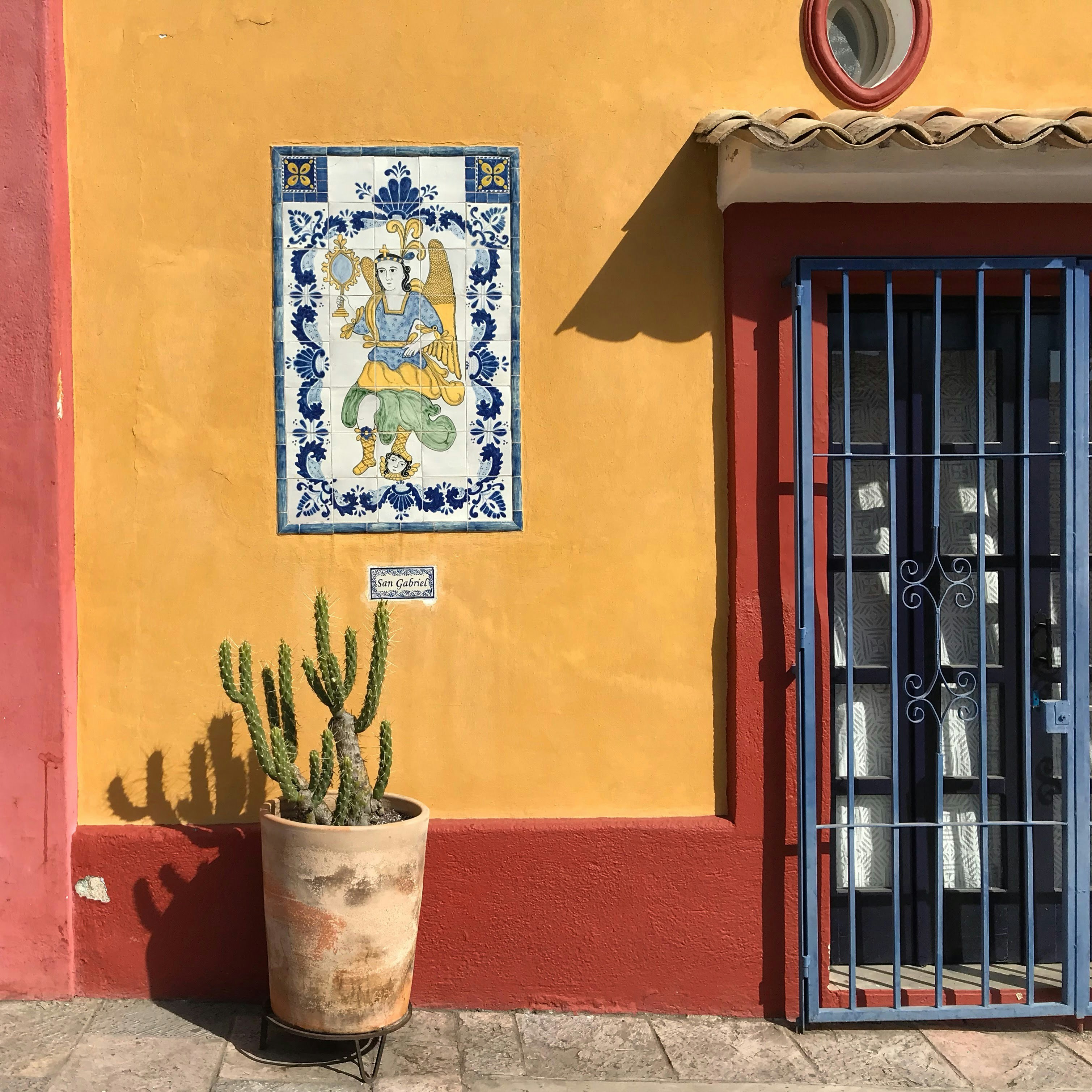 the amazing colorful facades of oaxaca