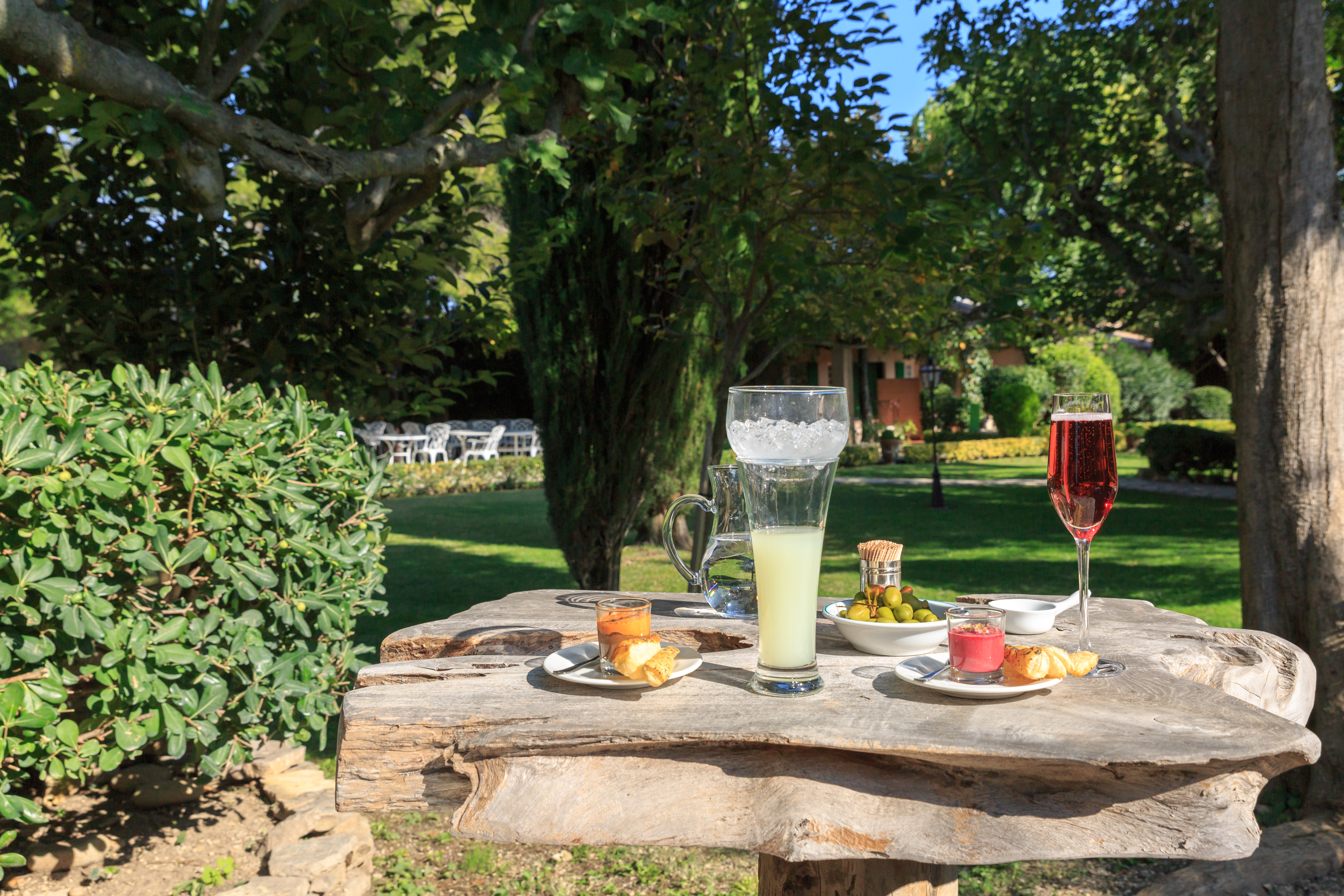 aubergedecassagnespa bar aperitif jardin
