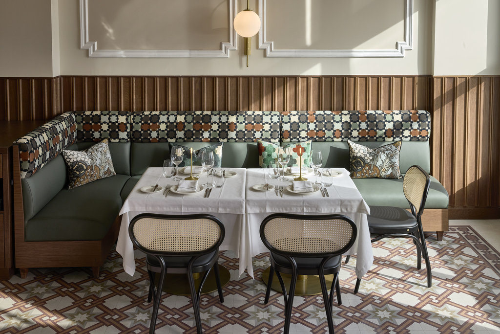 olympos restaurant inside table
