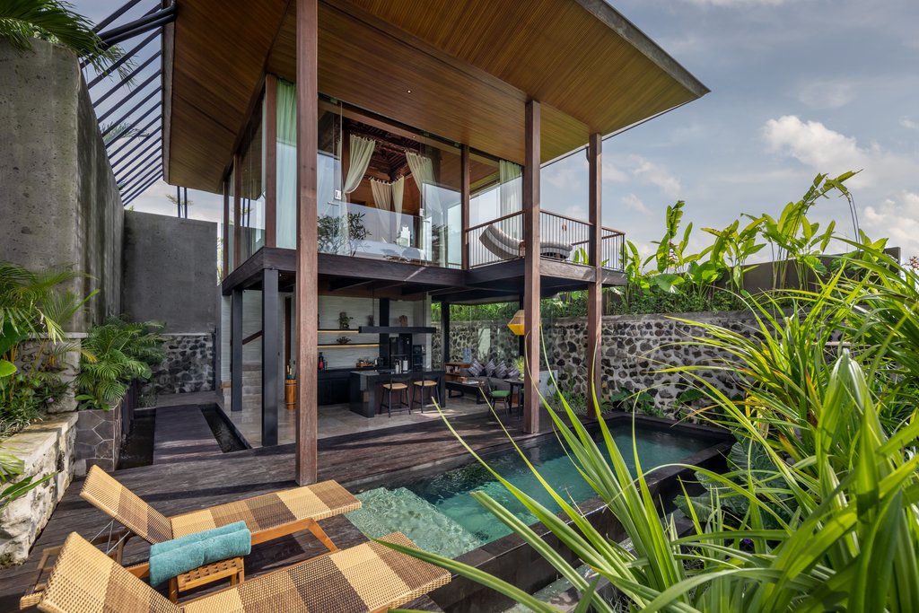 2 prestige pool villa paddy view outside