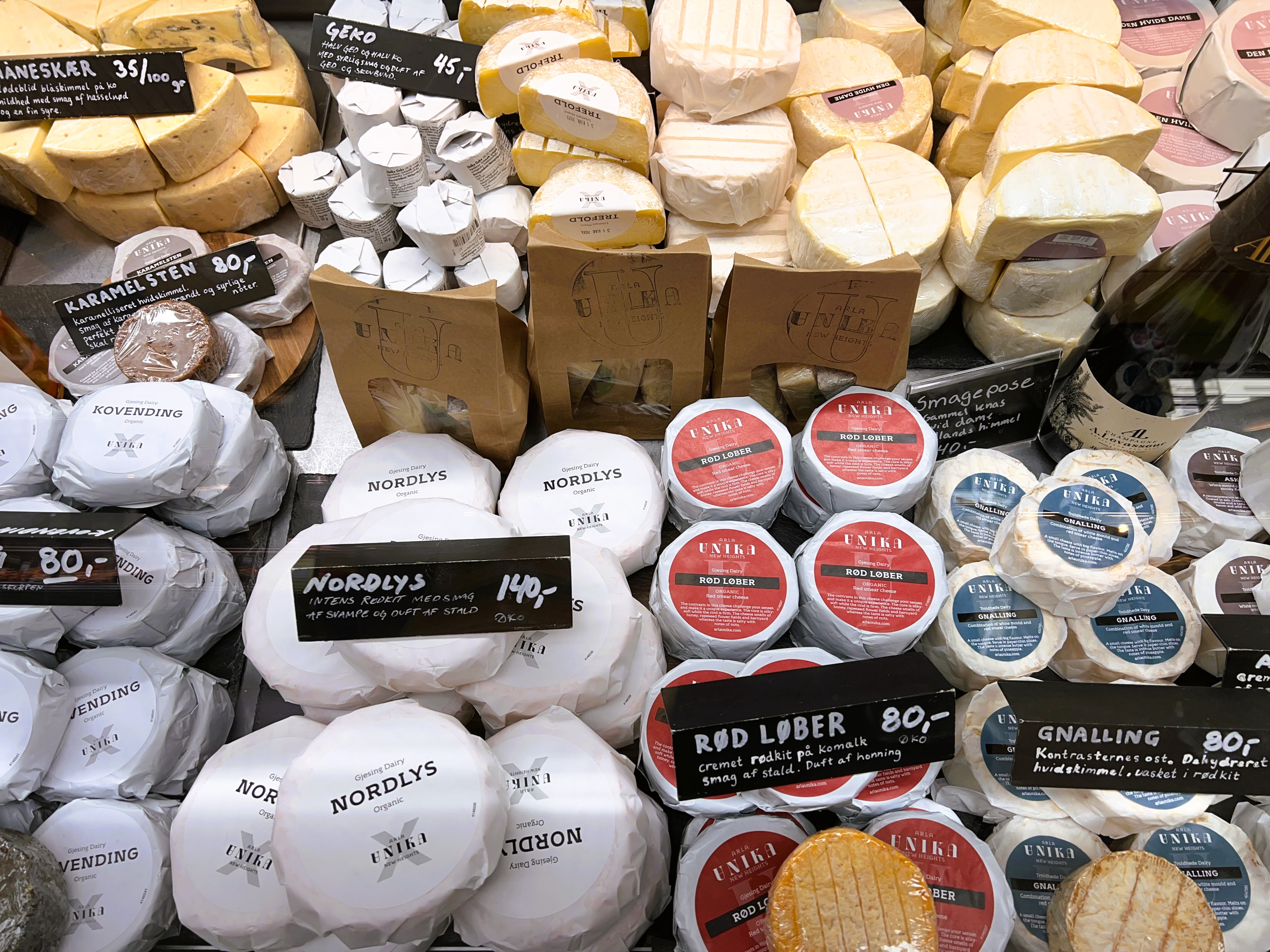 a variety of cheeses øbo tours