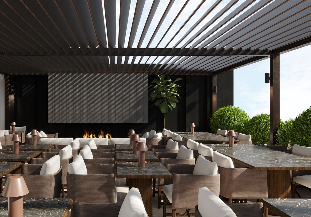 restaurant terrace seating