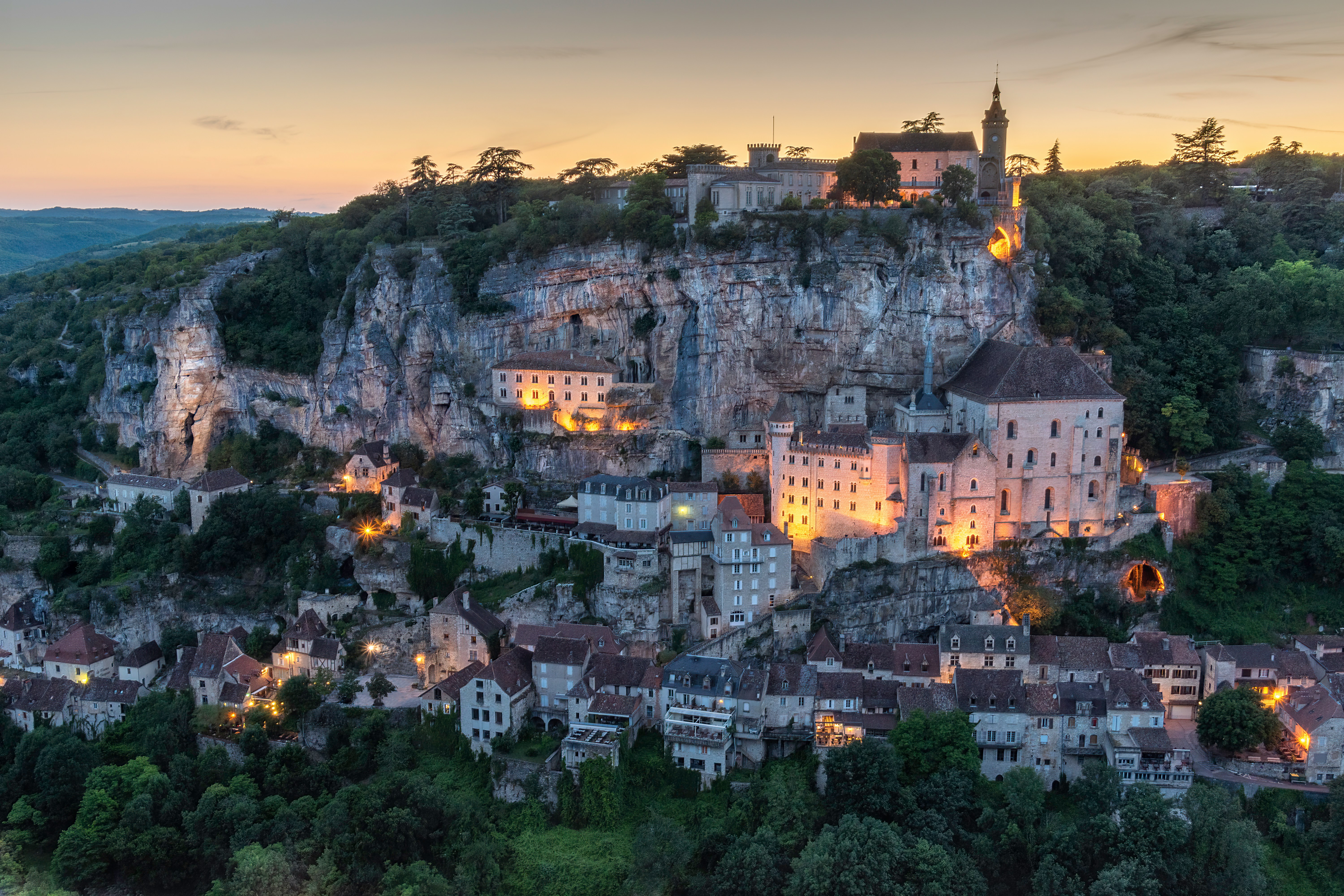 rocamadour france evening