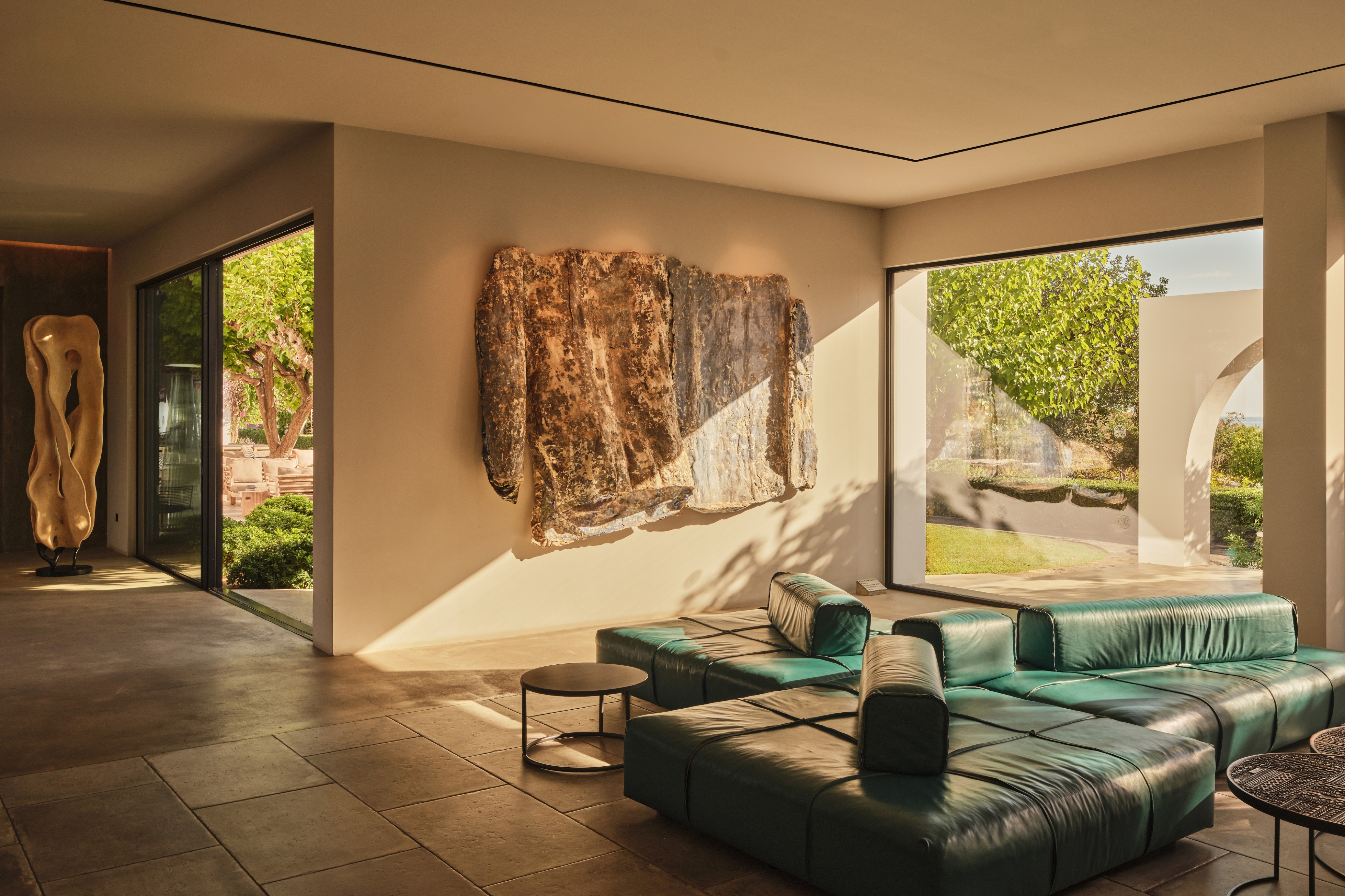 21 minos beach art hotel lobby sitting area