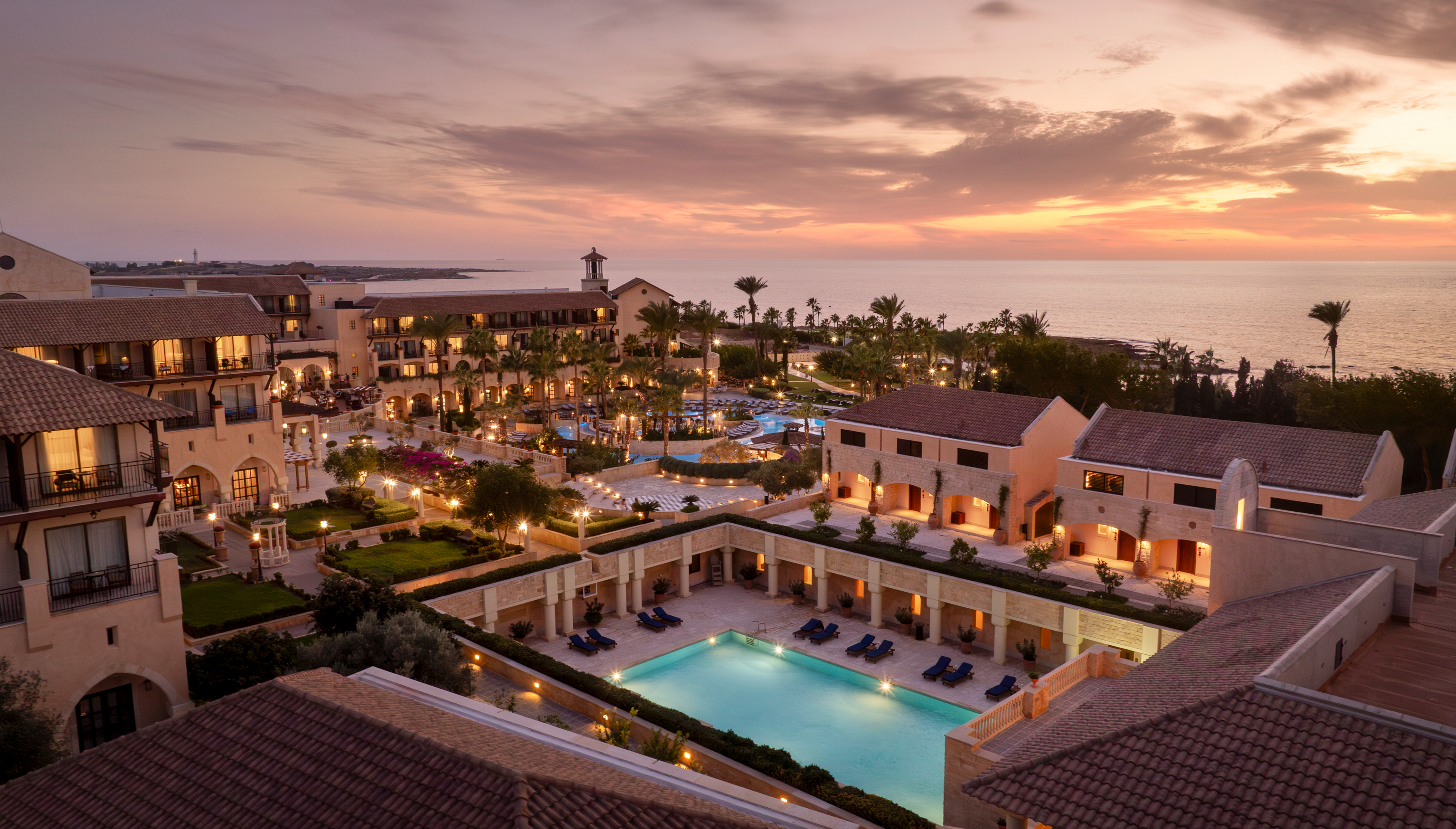 elysium drone sunset view